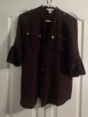 Calvin Klein  Button-Front Utility Shirt